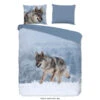 Good Morning Dekbedovertrek "Snow Wolf" - Grijs - (140x220 Cm) -Knusse Nacht 1000035917