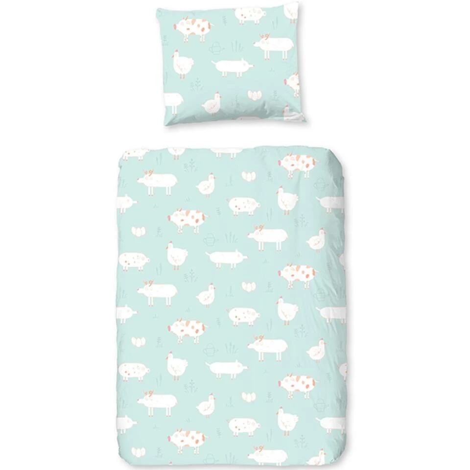Good Morning Peuter Dekbedovertrek Pigs And Chickens-Ledikant (100 X 135 Cm) 3 Good Morning Peuter Dekbedovertrek Pigs And Chickens-Ledikant (100 X 135 Cm)