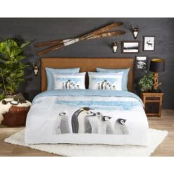 Good Morning Dekbedovertrek "Pinguin" - Wit - (140x220 Cm) -Knusse Nacht 1000035938 0101