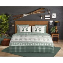Good Morning Dekbedovertrek "Bjirk" - Groen - (200x220 Cm) -Knusse Nacht 1000035962 0101