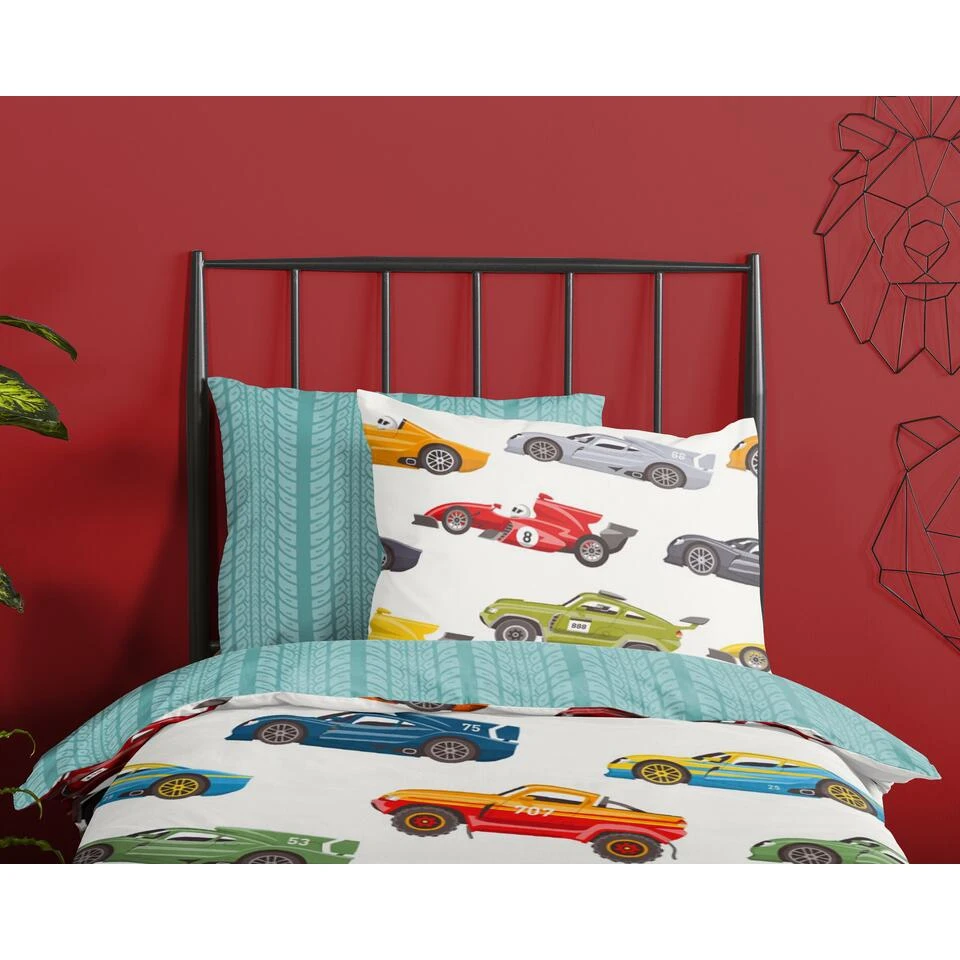 Good Morning Dekbedovertrek "Race" - Multi - (120x150 Cm) 5 Good Morning Dekbedovertrek "Race" - Multi - (120x150 Cm) - Afbeelding 3
