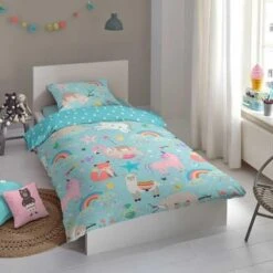 Good Morning Dekbedovertrek "Moody" - Aqua - (100x135 Cm) 7 Good Morning Dekbedovertrek "Moody" - Aqua - (100x135 Cm) -Knusse Nacht 1000035986 0101