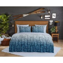 Good Morning Dekbedovertrek "Knitted" - Blauw - (140x240 Cm) -Knusse Nacht 1000035992 0101