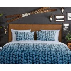 Good Morning Dekbedovertrek "Knitted" - Blauw - (140x240 Cm) -Knusse Nacht 1000035992 0110