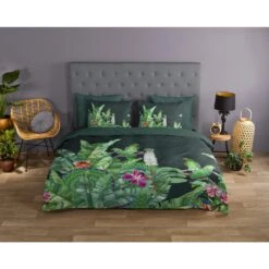 Good Morning Dekbedovertrek "Cato" - Groen - (140x220 Cm) -Knusse Nacht 1000035995 0101