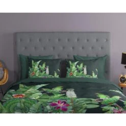 Good Morning Dekbedovertrek "Cato" - Groen - (140x220 Cm) -Knusse Nacht 1000035995 0110