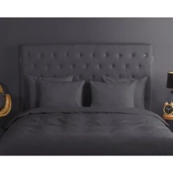 Good Morning Dekbedovertrek "uni Anthracite" - Antraciet - (140x220 Cm) -Knusse Nacht 1000036007 0110