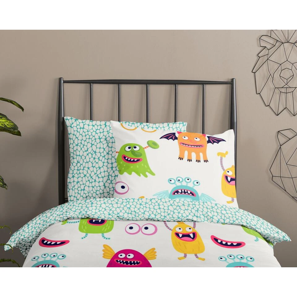 Good Morning Dekbedovertrek "Booh" - Multi - (140x220 Cm) 3 Good Morning Dekbedovertrek "Booh" - Multi - (140x220 Cm)