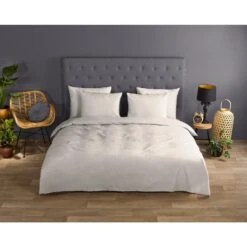 Good Morning Dekbedovertrek "uni L.sand" - Zand - (200x220 Cm) -Knusse Nacht 1000036026 0101