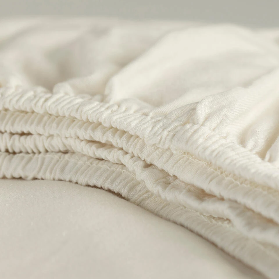 Cinderella Hoeslaken - Tot 25cm Matrasdikte - Jersey - 180x210/220 Cm - Ivoor 5 Cinderella Hoeslaken - Tot 25cm Matrasdikte - Jersey - 180x210/220 Cm - Ivoor - Afbeelding 3