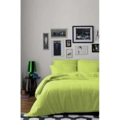 Damai Dekbedovertrek Uni Katoen Lime-240x200/220 -Knusse Nacht 1000038363 0102