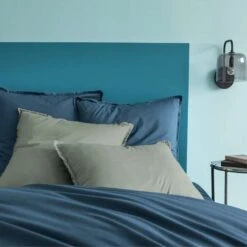 Matt & Rose Set Kussenslopen Blauw - 65 X 65 Cm - Gewassen Katoen -Knusse Nacht 1000038496 0103