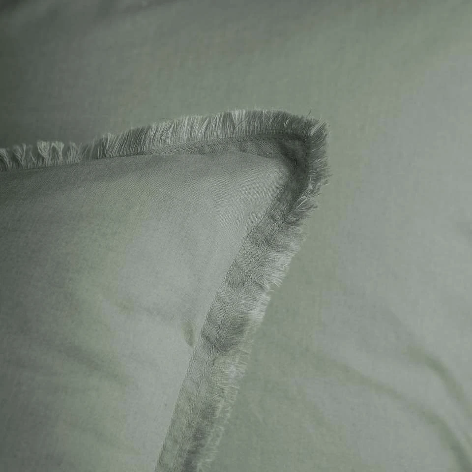 Matt & Rose Set Kussenslopen Groen - 50 X 70 Cm - Gewassen Katoen 4 Matt & Rose Set Kussenslopen Groen - 50 X 70 Cm - Gewassen Katoen - Afbeelding 2