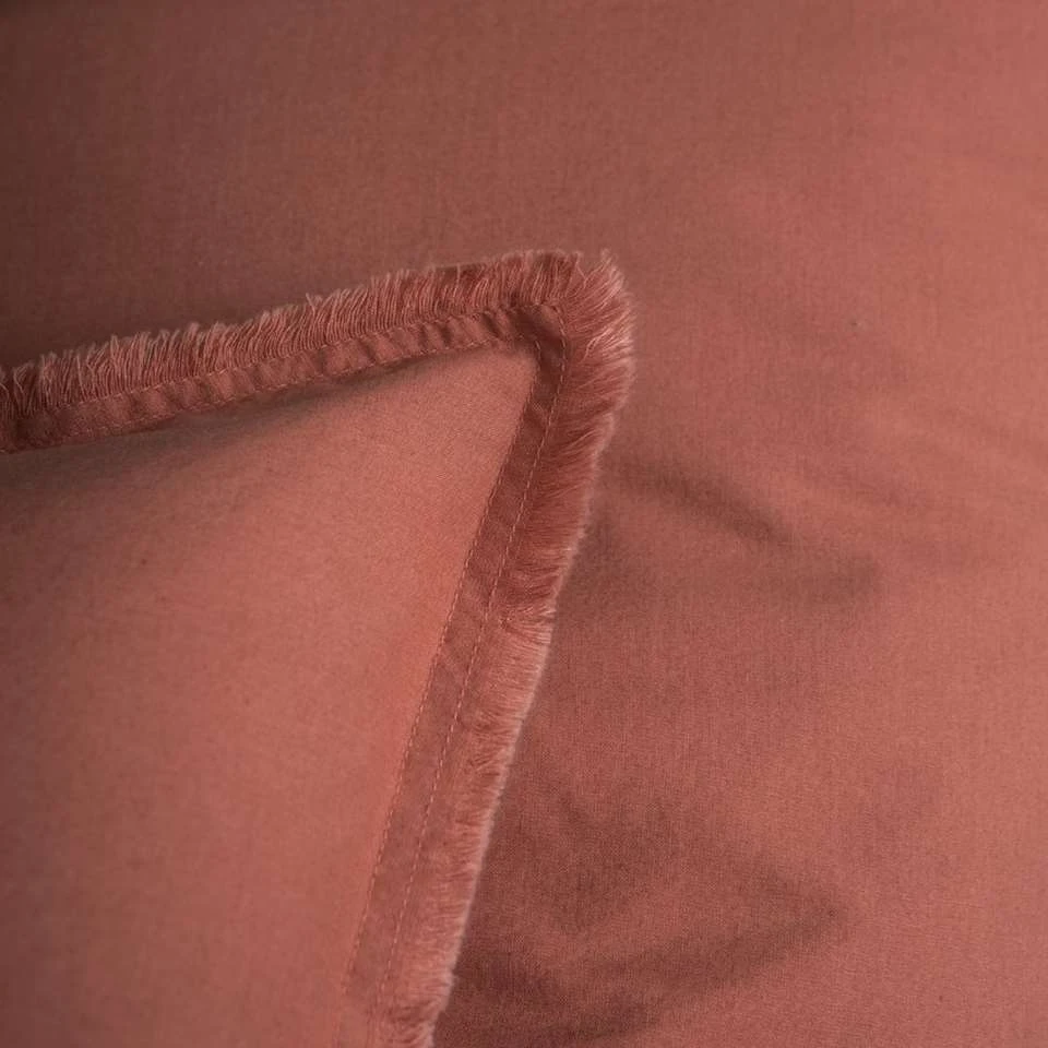 Matt & Rose Set Kussenslopen Terracotta - 65 X 65 Cm - Gewassen Katoen 5 Matt & Rose Set Kussenslopen Terracotta - 65 X 65 Cm - Gewassen Katoen - Afbeelding 3