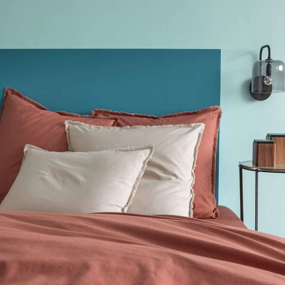 Matt & Rose Set Kussenslopen Terracotta - 65 X 65 Cm - Gewassen Katoen 6 Matt & Rose Set Kussenslopen Terracotta - 65 X 65 Cm - Gewassen Katoen - Afbeelding 4