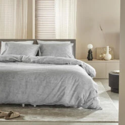 Damai Dekbedovertrek Ebba - Biologisch Katoen - 260x200/220 Cm - Grey -Knusse Nacht 1000041527 0102