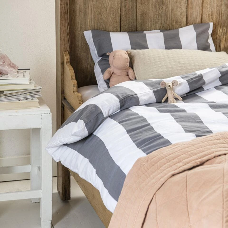 Cinderella Dekbedovertrek Jacky - Katoen - 260x200/220 Cm - Anthracite 6 Cinderella Dekbedovertrek Jacky - Katoen - 260x200/220 Cm - Anthracite - Afbeelding 4