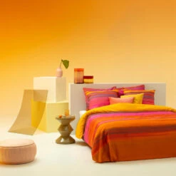 Damai Dekbedovertrek Lucid - Satijn - 260x200/220 Cm - Orange -Knusse Nacht 1000042981 0102