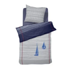 Cinderella Dekbedovertrek Boats - Katoen - 140x200/220 Cm - Deep Blue -Knusse Nacht 1000042982 0101