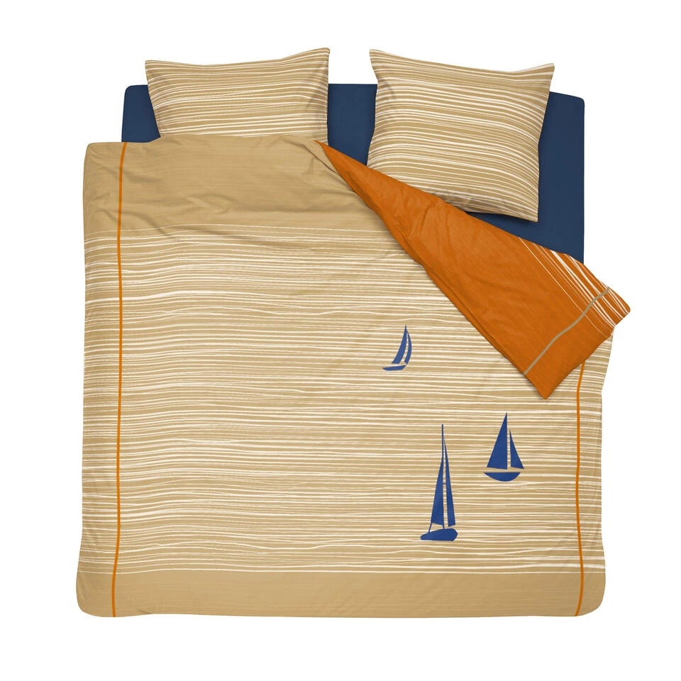 Cinderella Dekbedovertrek Boats - Katoen - 200x200/220 Cm - Burned Orange 4 Cinderella Dekbedovertrek Boats - Katoen - 200x200/220 Cm - Burned Orange - Afbeelding 2