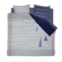 Cinderella Dekbedovertrek Boats - Katoen - 240x200/220 Cm - Deep Blue -Knusse Nacht 1000042996 0101
