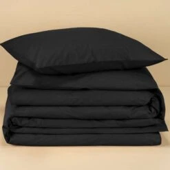 Moodit Dekbedovertrek Basil Black - Eenpersoons - 140 X 220 Cm - Katoen -Knusse Nacht 1000043532 0103