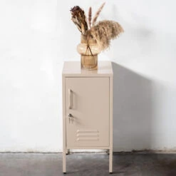 Giga Meubel Nachtkastje Metaal Taupe - Locker Kast - 35x46x72cm -Knusse Nacht 1000044063 0101