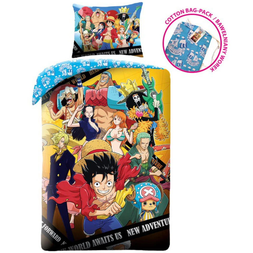 One Piece Dekbedovertrek New Adventures - Eenpersoons - 140 X 200 Cm - Katoen 6 One Piece Dekbedovertrek New Adventures - Eenpersoons - 140 X 200 Cm - Katoen - Afbeelding 4