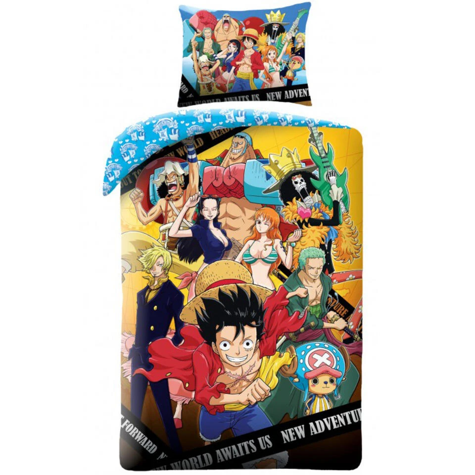 One Piece Dekbedovertrek New Adventures - Eenpersoons - 140 X 200 Cm - Katoen 3 One Piece Dekbedovertrek New Adventures - Eenpersoons - 140 X 200 Cm - Katoen