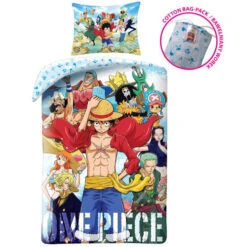One Piece Dekbedovertrek Monkey - Eenpersoons - 140 X 200 Cm - Katoen -Knusse Nacht 1000044588 0103