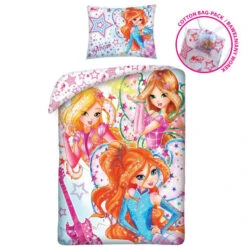 Winx Club Dekbedovertrek Bloom- Eenpersoons - 140 X 200 Cm - Katoen -Knusse Nacht 1000044602 0102