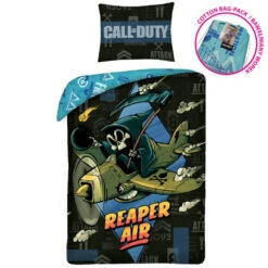 Call Of Duty Dekbedovertrek Reaper- Eenpersoons - 140 X 200 Cm - Katoen -Knusse Nacht 1000044610 0102