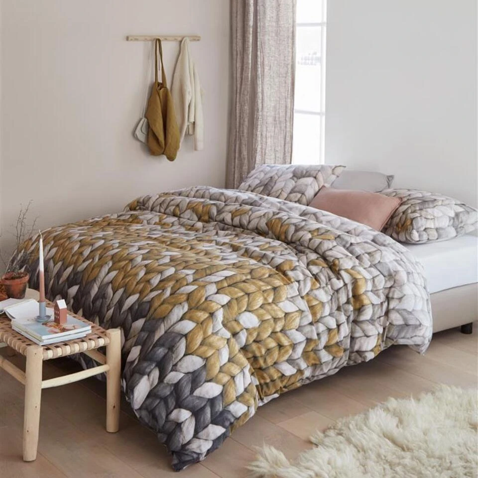 Ariadne At Home Dekbedovertrek Warmly Oker-260x200/220 5 Ariadne At Home Dekbedovertrek Warmly Oker-260x200/220 - Afbeelding 3