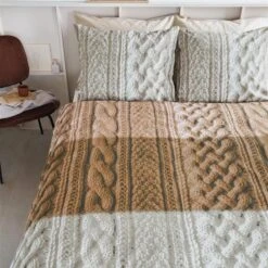 Ariadne At Home Dekbedovertrek Snug Bruin-Lits-jumeaux (240 X 200/220 Cm) -Knusse Nacht 1000045172 0102