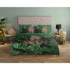 Good Morning Dekbedovertrek "Youri" - Groen - (240x220 Cm) -Knusse Nacht 1000045503 0101