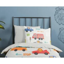 Good Morning Dekbedovertrek "Trafic" - Multi - (140x220 Cm) -Knusse Nacht 1000045508 0110