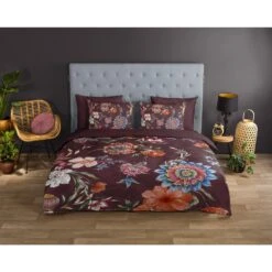 Good Morning Dekbedovertrek "Madelief" - Bordeaux - (240x220 Cm) -Knusse Nacht 1000045517 0101