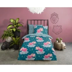 Good Morning Dekbedovertrek "Princesse" - Petrol - (140x220 Cm) -Knusse Nacht 1000045543 0101