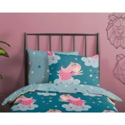 Good Morning Dekbedovertrek "Princesse" - Petrol - (140x220 Cm) -Knusse Nacht 1000045543 0110