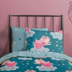 Good Morning Dekbedovertrek "Princesse" - Petrol - (100x135 Cm) -Knusse Nacht 1000045545 0102