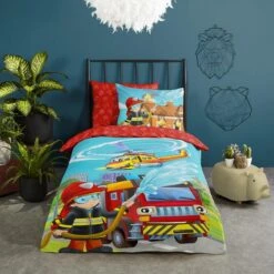 Good Morning Dekbedovertrek "Fire" - Multi - (140x220 Cm) -Knusse Nacht 1000045559 0102