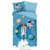 Good Morning Dekbedovertrek "Spaceworld" - Blauw - (140x220 Cm) -Knusse Nacht 1000045565