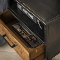 Hoyz - Nachtkastje Blend - 1 Lade - Zwart - Bruin -Knusse Nacht 1000048447 0103