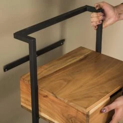 Hoyz - Hangend Nachtkastje - 1 Lade - Air Solid - Bruin -Knusse Nacht 1000048830 0103