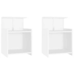 VidaXL Nachtkastjes 2 St 40x35x60 Cm Spaanplaat Wit