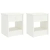 VidaXL Nachtkastjes 2 St 35x30x40 Cm Massief Grenenhout Wit 2 VidaXL Nachtkastjes 2 St 35x30x40 Cm Massief Grenenhout Wit -Knusse Nacht 1000050718