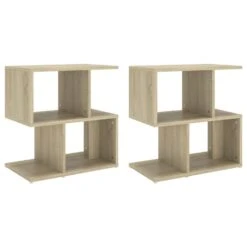 VidaXL Nachtkastjes 2 St 50x30x51,5 Cm Spaanplaat Sonoma Eikenkleurig