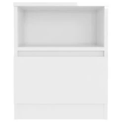 VidaXL Nachtkastje 40x40x50 Cm Spaanplaat Hoogglans Wit -Knusse Nacht 1000050772 0103