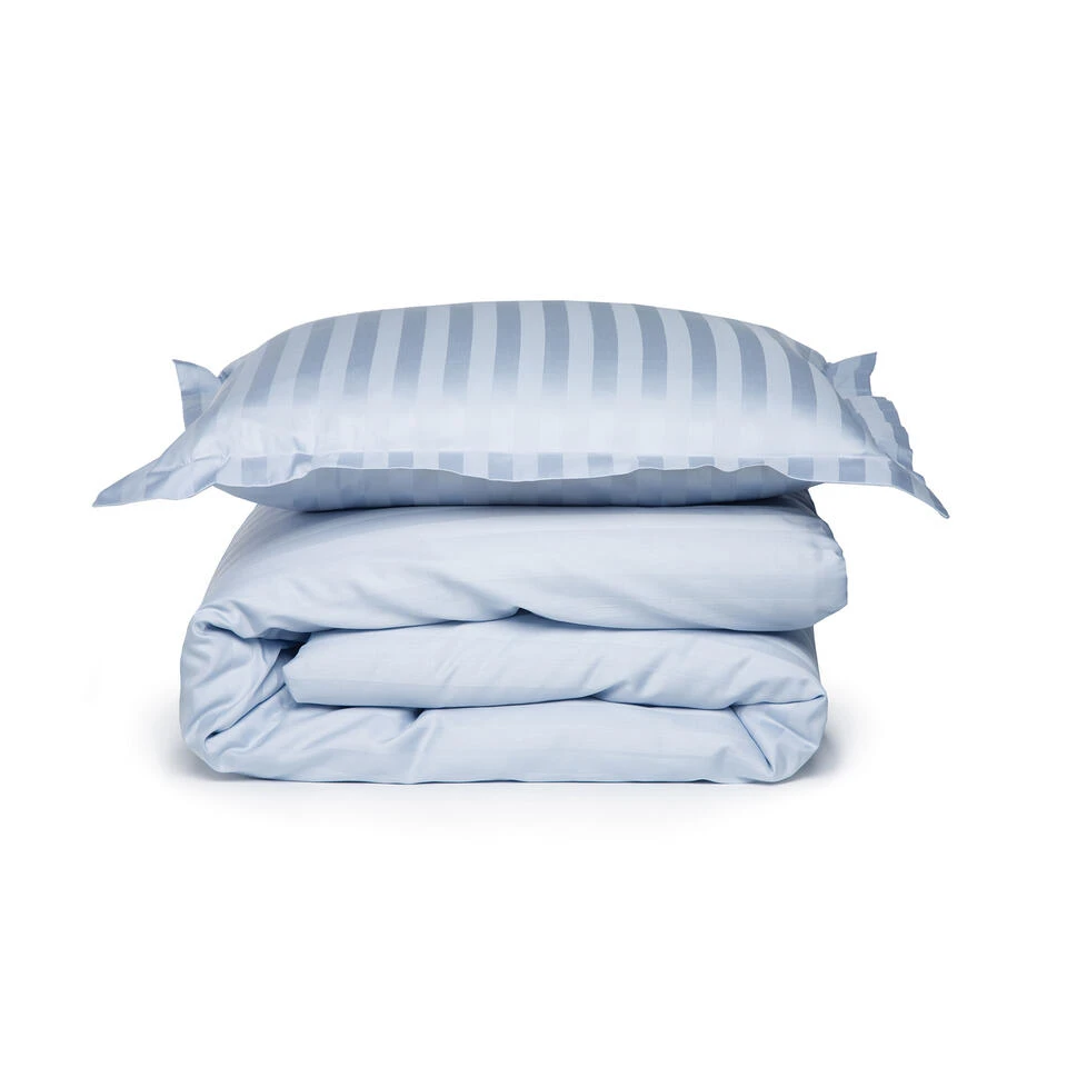 Damai Dekbedovertrek Katoen-satijn - 260x260/220cm - Blauw 4 Damai Dekbedovertrek Katoen-satijn - 260x260/220cm - Blauw - Afbeelding 2