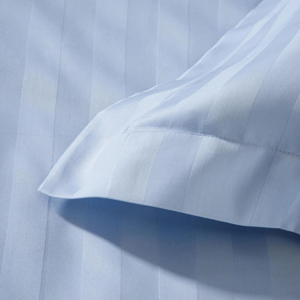 Damai Dekbedovertrek Katoen-satijn - 260x260/220cm - Blauw 5 Damai Dekbedovertrek Katoen-satijn - 260x260/220cm - Blauw - Afbeelding 3